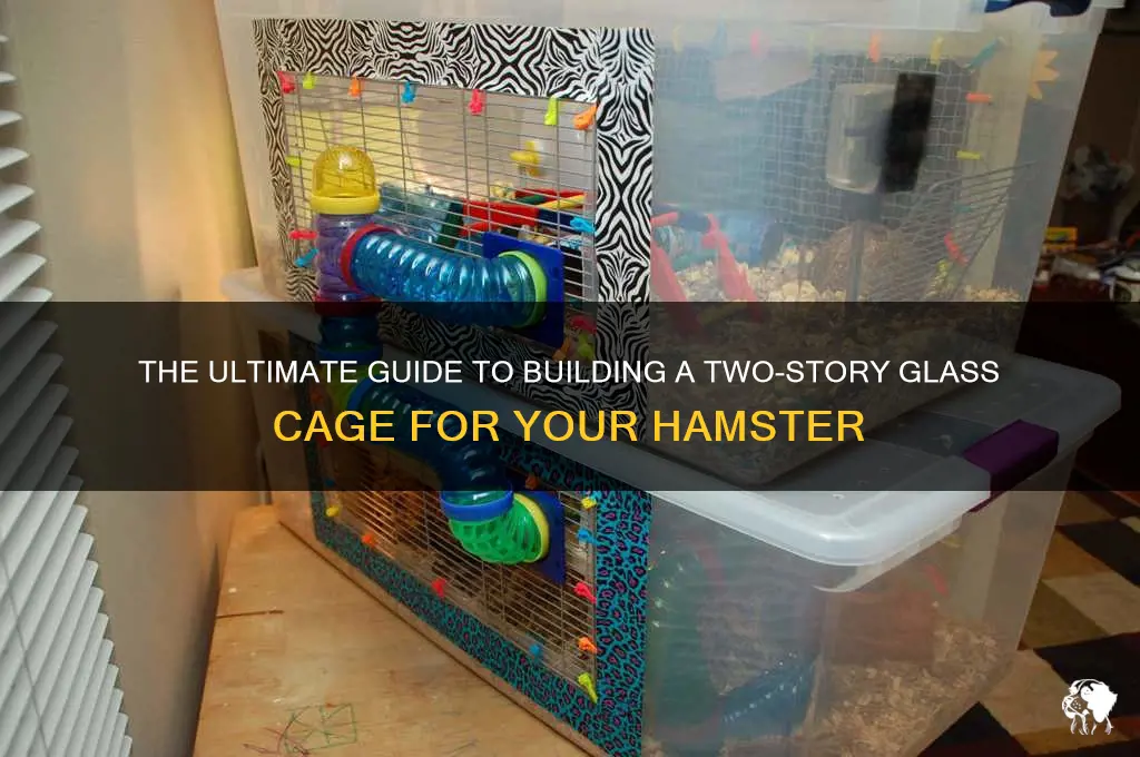 how to build two story glass cage hamster